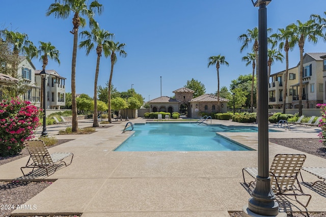 view of pool with a patio area