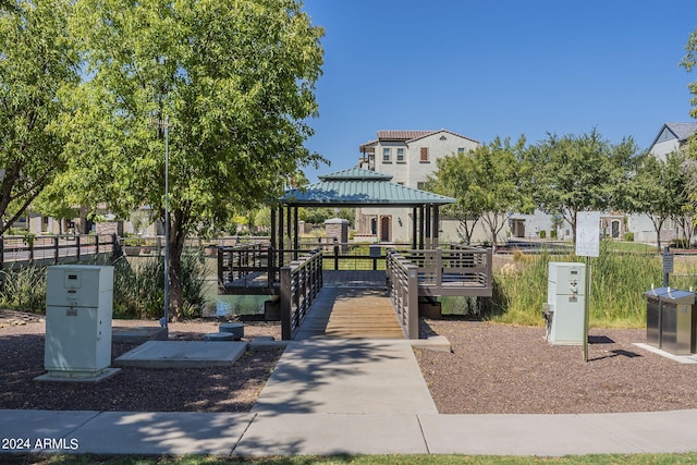 surrounding community with a gazebo