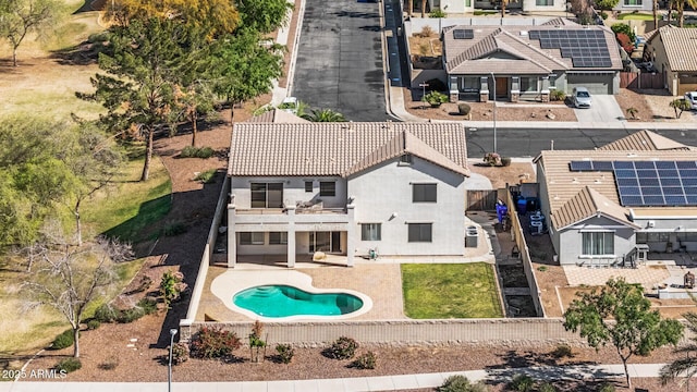 bird's eye view featuring a residential view