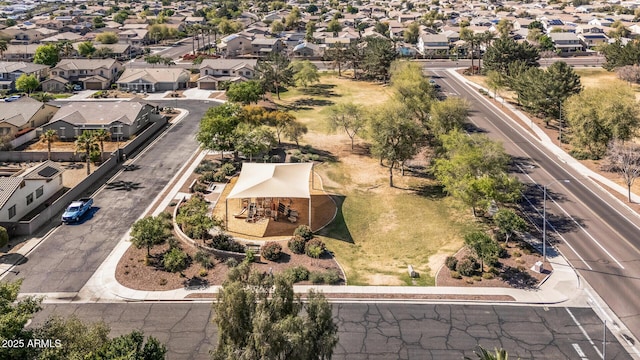 aerial view with a residential view