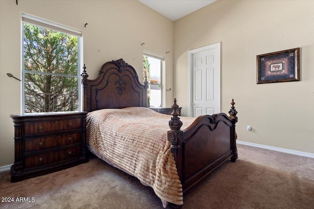 view of carpeted bedroom