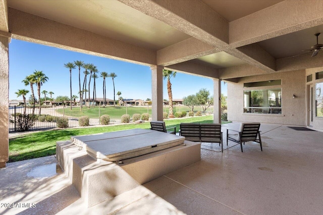 view of patio / terrace with ceiling fan