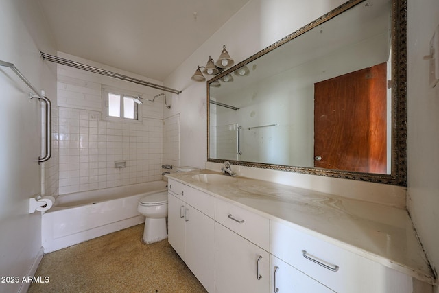 1614 S 6th Ave, Phoenix, AZ 85003 - bathroom featuring vanity, toilet, washtub / shower combination, and baseboards