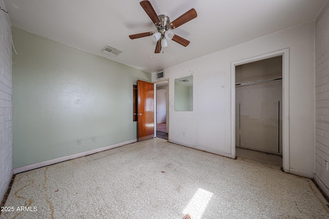 1614 S 6th Ave, Phoenix, AZ 85003 - unfurnished bedroom with baseboards, a closet, and a ceiling fan