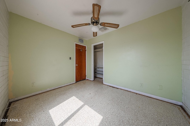 1614 S 6th Ave, Phoenix, AZ 85003 - unfurnished bedroom featuring a closet, baseboards, and a ceiling fan