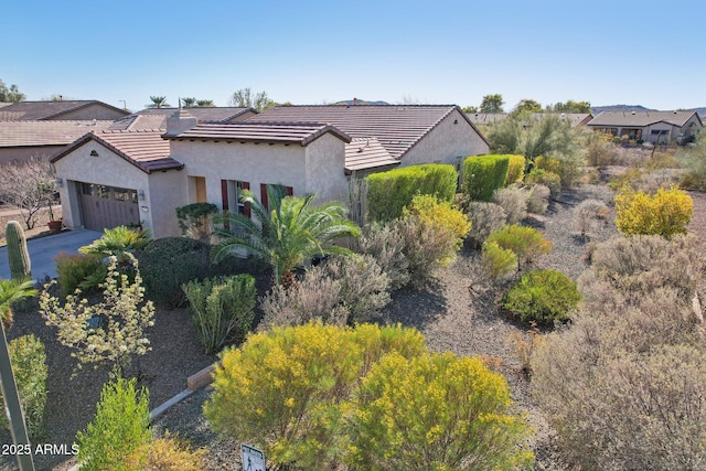 view of front of home featuring a garage