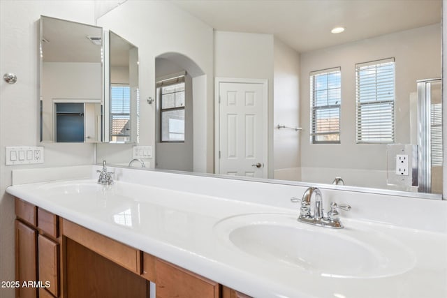 bathroom with vanity