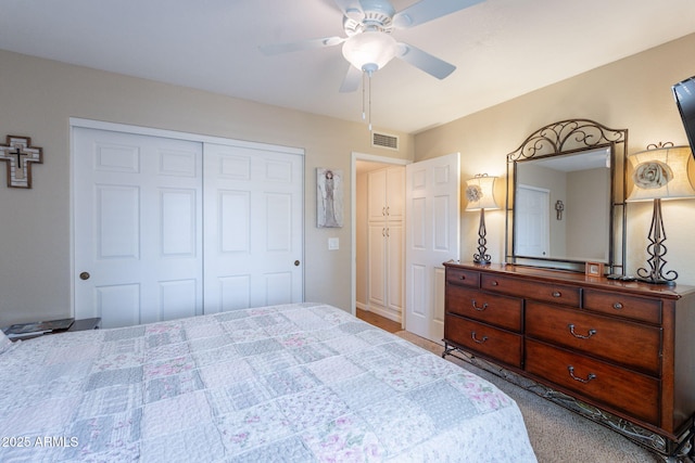 9128 W Kimberly Way, Peoria, AZ 85382 - carpeted bedroom featuring a closet and ceiling fan