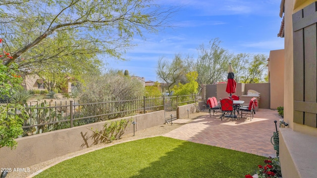 view of patio / terrace with a fenced backyard