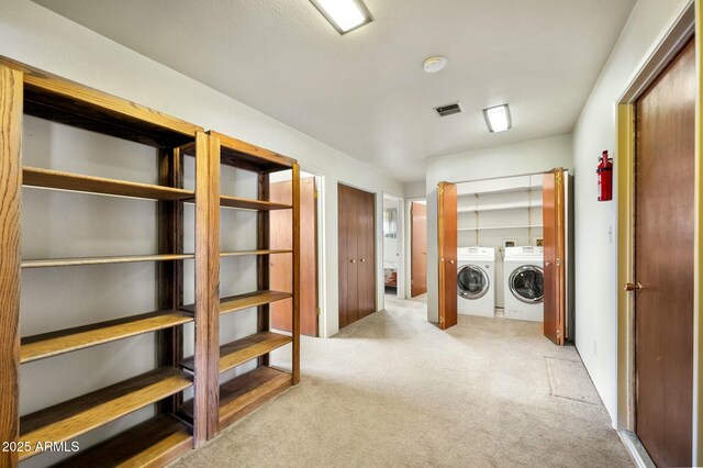 2235 W Mendiburo Way, Prescott, AZ 86305 - interior space featuring carpet flooring, visible vents, and separate washer and dryer