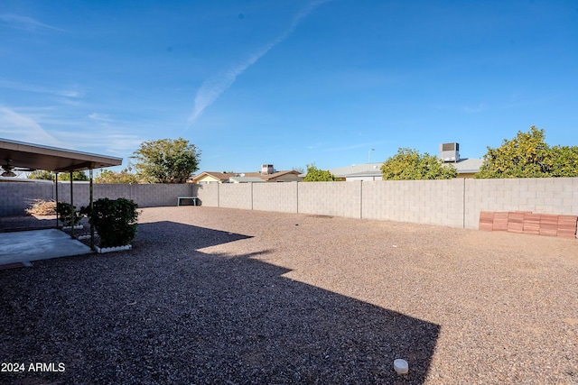 view of yard with a patio