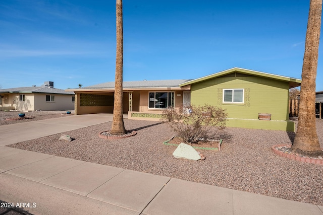 view of ranch-style home