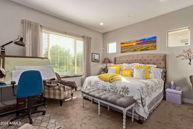 view of carpeted bedroom