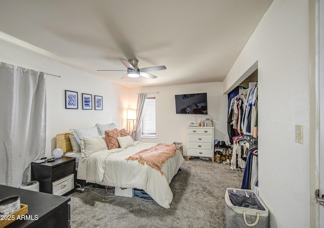 3600 N Hayden Rd Unit 2310, Scottsdale, AZ 85251 - bedroom with carpet, a ceiling fan, and a closet