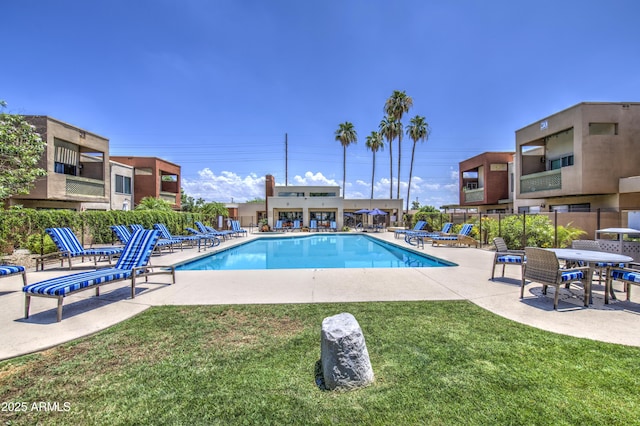 3600 N Hayden Rd Unit 2310, Scottsdale, AZ 85251 - community pool with a patio area