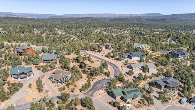 aerial view featuring a mountain view