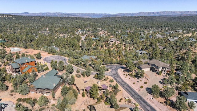 aerial view featuring a mountain view