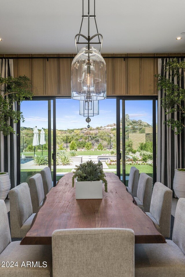 24046 N 126th Pl, Scottsdale, AZ 85255 - dining space with a chandelier