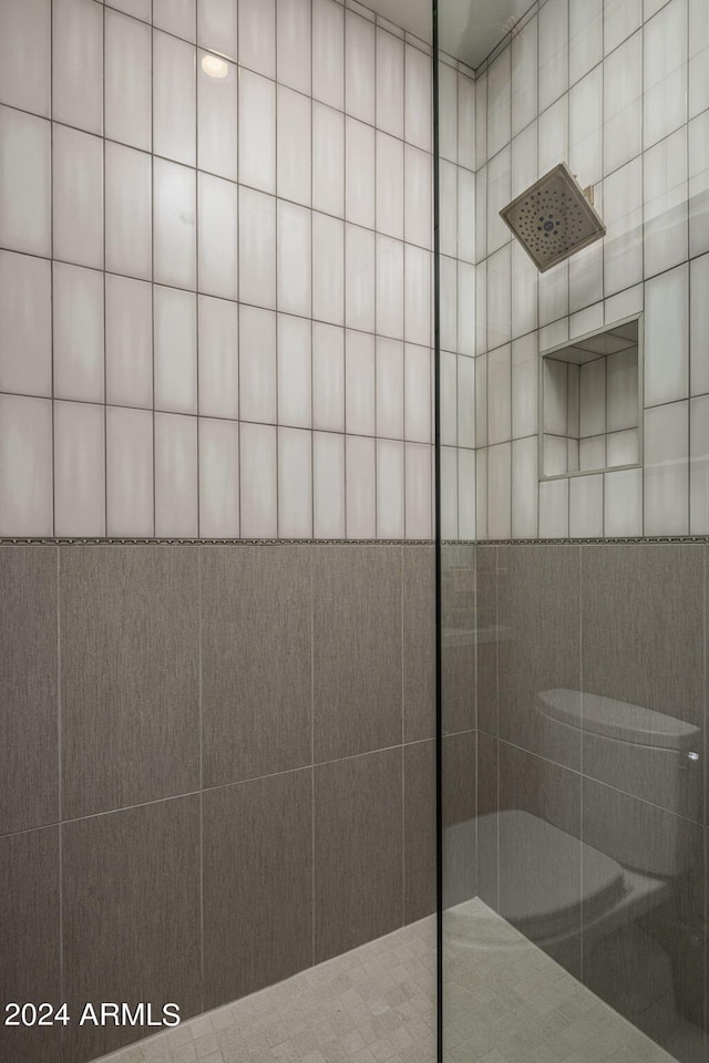 bathroom with a shower