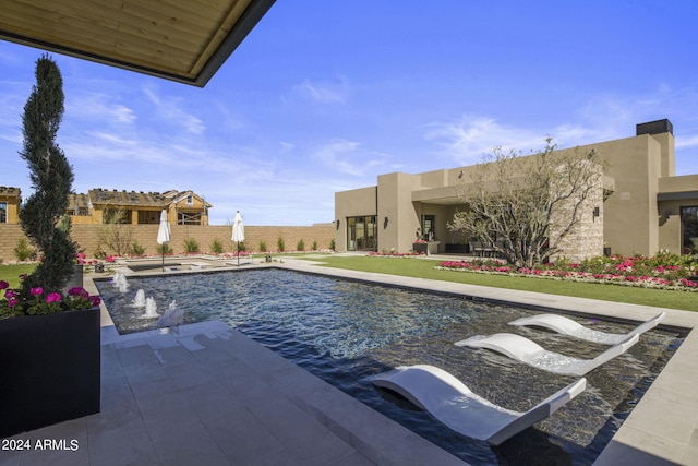 24046 N 126th Pl, Scottsdale, AZ 85255 - view of swimming pool featuring a fenced backyard and a patio area