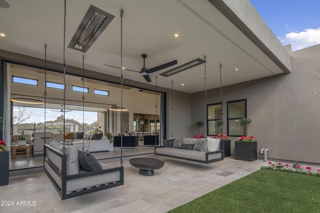 24046 N 126th Pl, Scottsdale, AZ 85255 - view of patio / terrace with outdoor lounge area and a ceiling fan