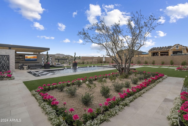 view of yard with a patio area