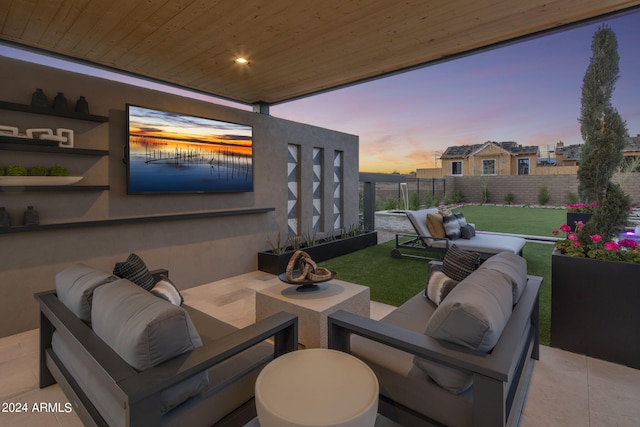 view of patio / terrace with an outdoor living space