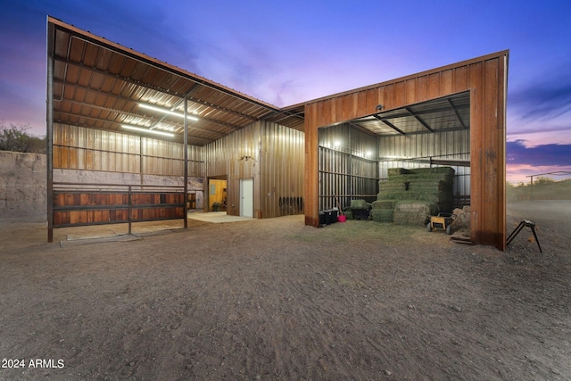 view of horse barn