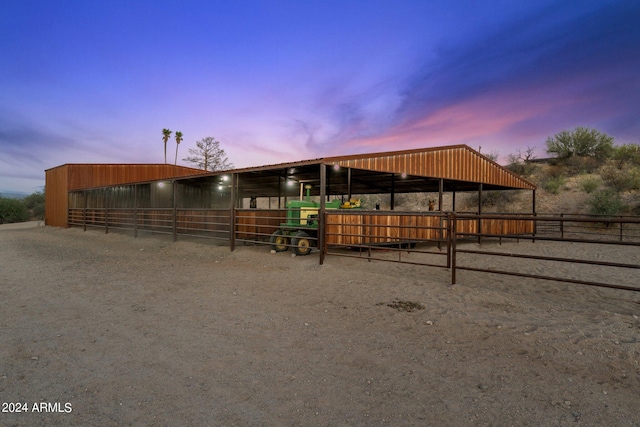 view of horse barn