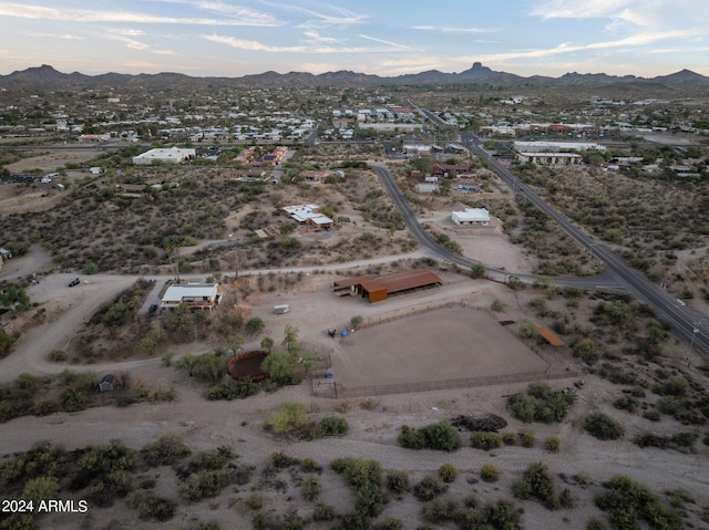 aerial view featuring a mountain view