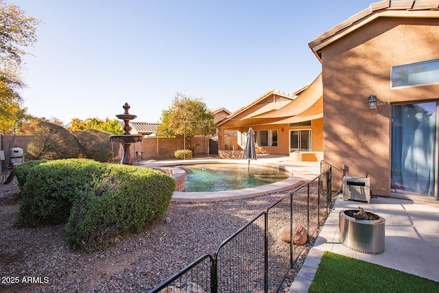 view of pool with a patio area