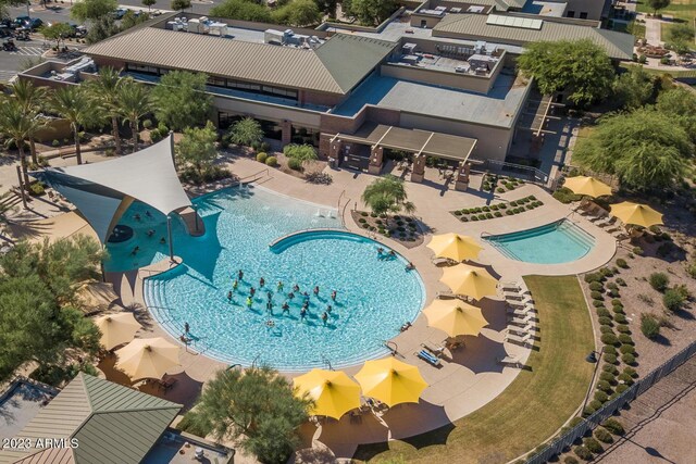 5771 W Cinder Brook Way, Florence, AZ 85132 - aerial view of a pool