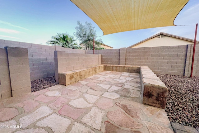view of patio / terrace featuring a fenced backyard