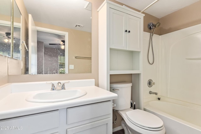 9233 E Neville Ave Unit 1127, Mesa, AZ 85209 - full bathroom with bathtub / shower combination, vanity, and ceiling fan