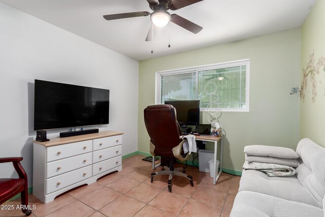 1308 N 66th St, Scottsdale, AZ 85257 - office with light tile patterned floors and a ceiling fan