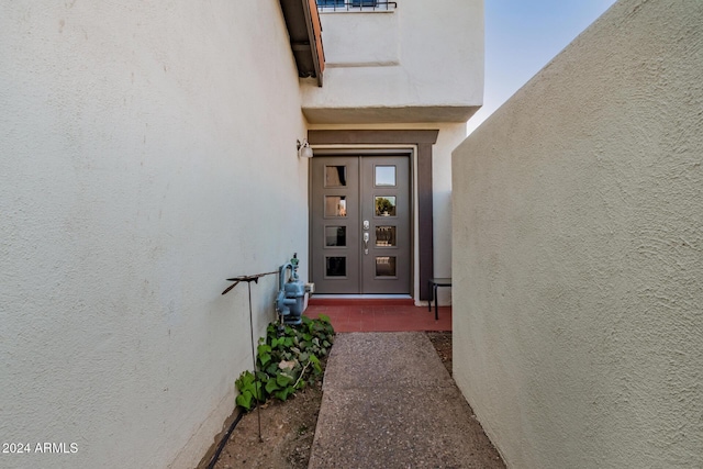 view of doorway to property