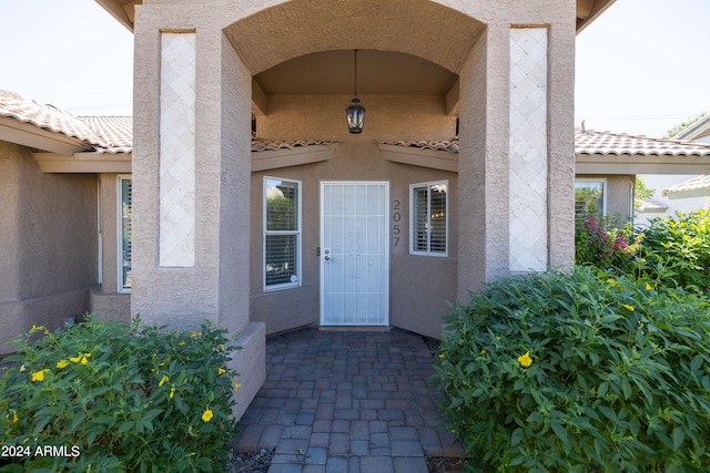 view of doorway to property