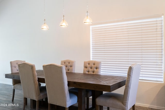 dining room featuring wood-type flooring