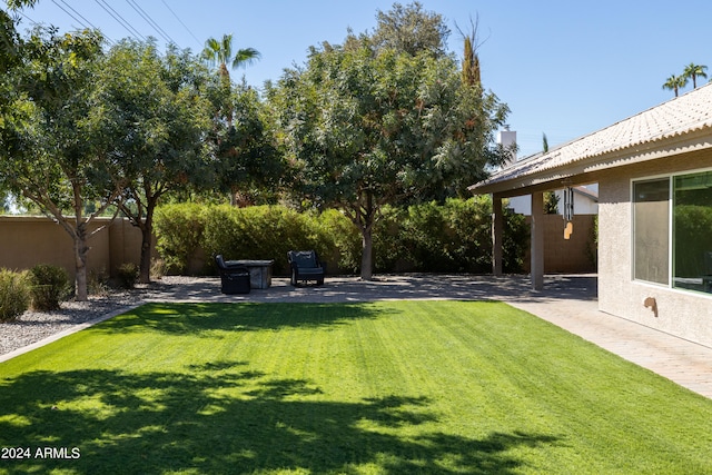 view of yard featuring a patio area