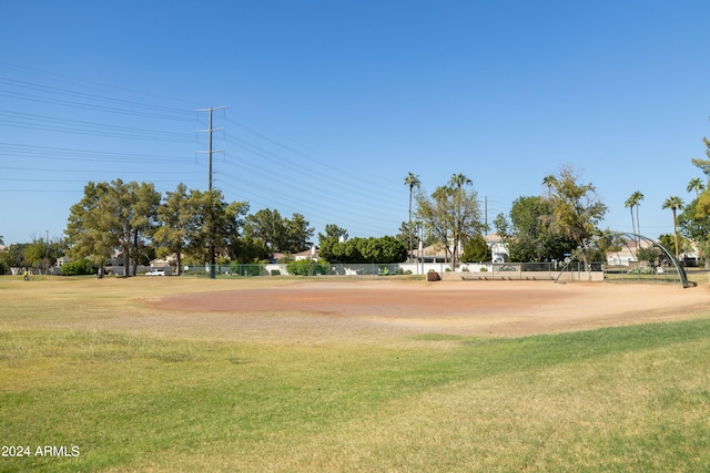 view of community featuring a yard