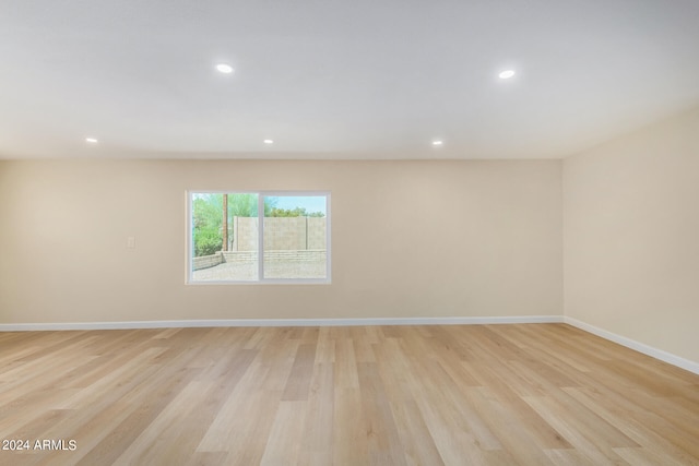 empty room featuring light hardwood / wood-style floors