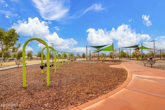 view of property's community with playground community