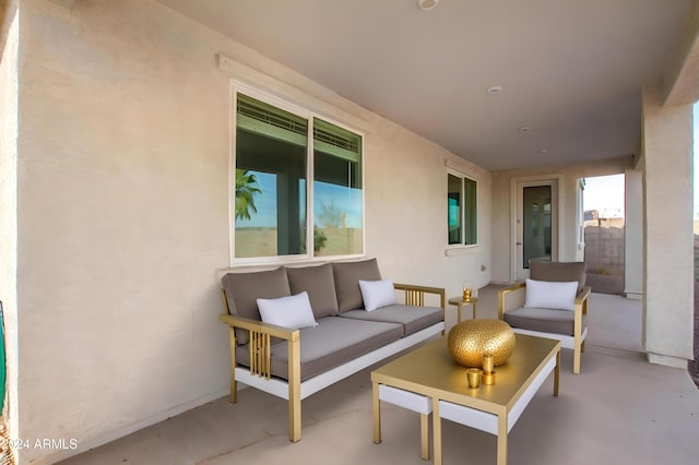 view of patio / terrace with an outdoor hangout area