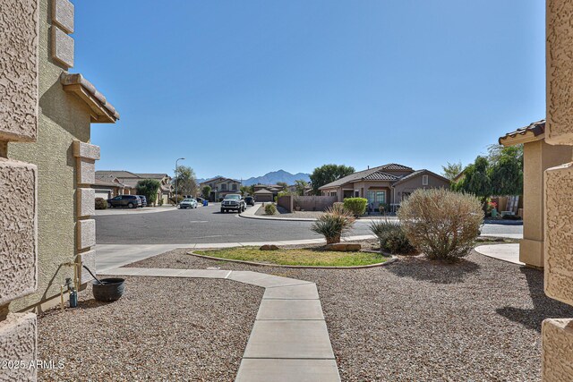 view of yard with a residential view