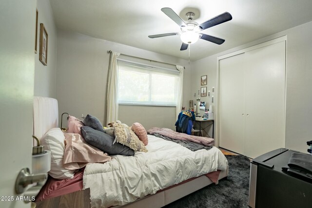 1412 W 7th Pl, Tempe, AZ 85281 - bedroom with a closet and ceiling fan