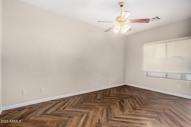12814 W Indianola Ave, Avondale, AZ 85392 - spare room with ceiling fan, baseboards, and visible vents
