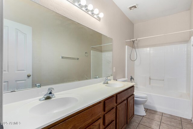 12814 W Indianola Ave, Avondale, AZ 85392 - full bath with a sink, visible vents, toilet, and tile patterned flooring