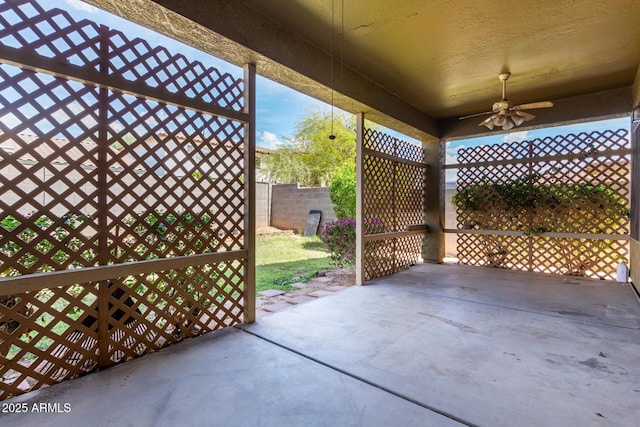 12814 W Indianola Ave, Avondale, AZ 85392 - view of patio featuring fence and a ceiling fan