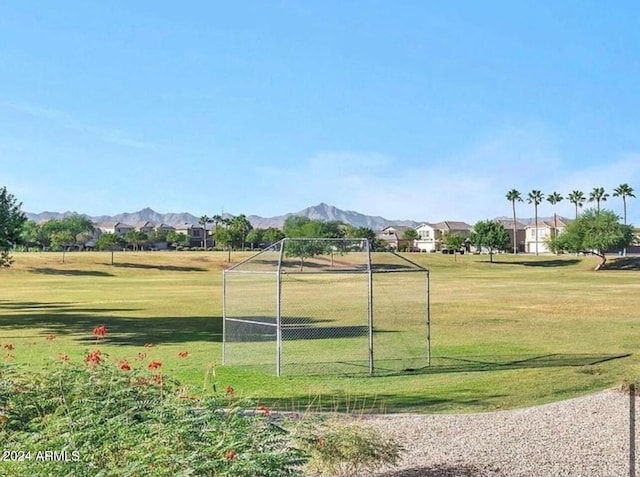 view of home's community featuring a mountain view