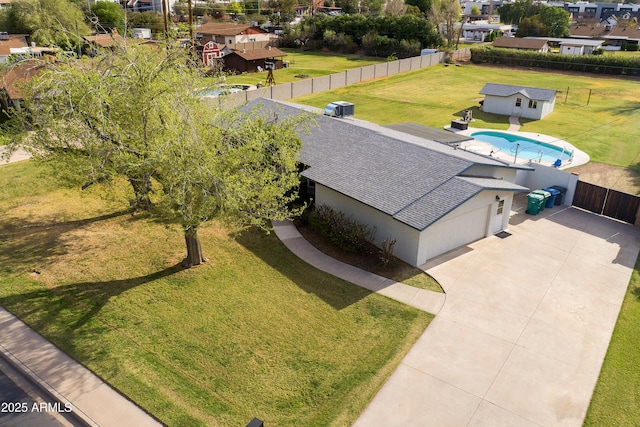 birds eye view of property featuring a residential view